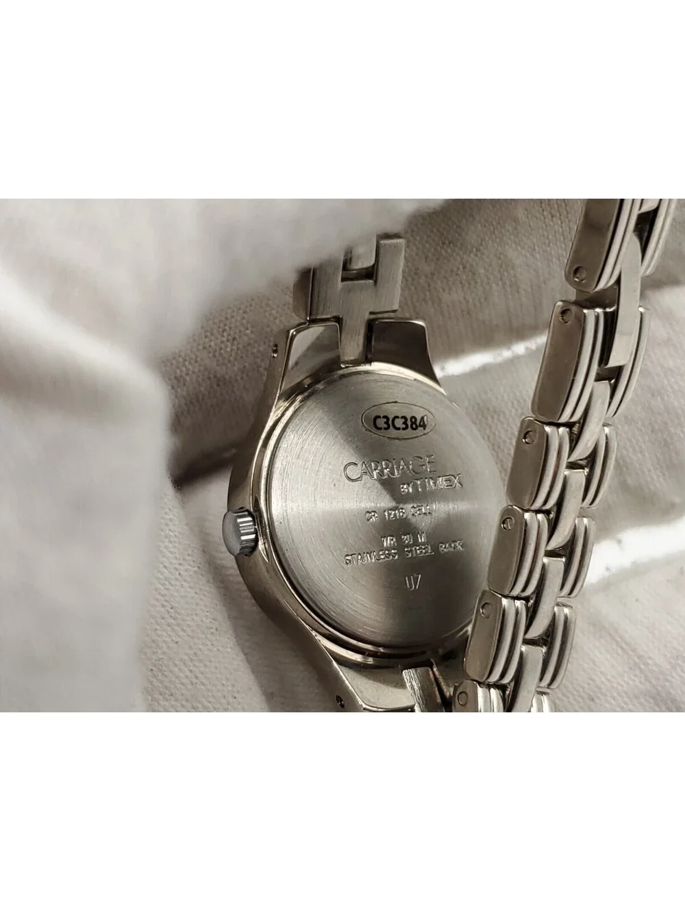 Carriage By Timex Black Dial Silver Tone Women Watch New Battery 24mm